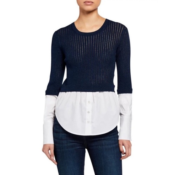 Veronica Beard Amirah Mixed Media Sweater/Size Small - Picture 10 of 12